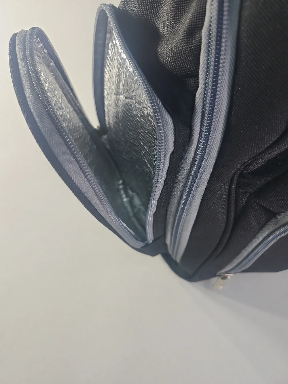 Black Baby Backpack with Light Gray Trim - Picture 4 of 9